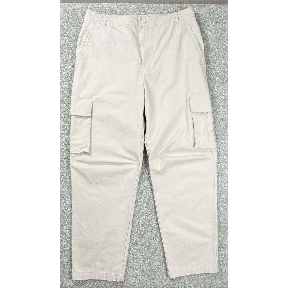 Alo Cargo Ripstop Trouser Men's 36x32 Cream Utility Hiking Cargo Pants